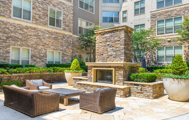 Courtyard with Fireplace