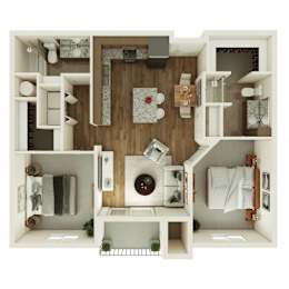 2 beds, 2 baths, 1,013 sqft, $1,595