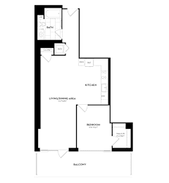 1 bed, 1 bath, 870 sqft, $3,377