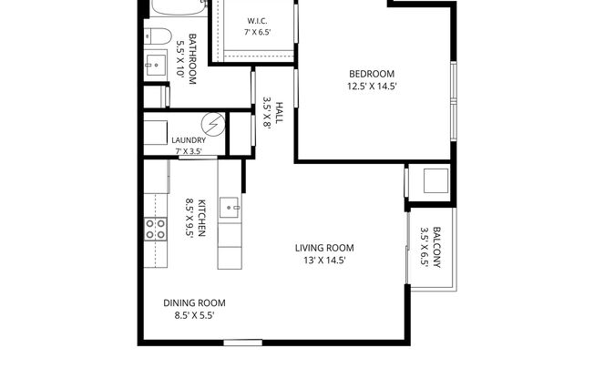 1 bed, 1 bath, 718 sqft, $2,650, Unit 300-062