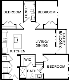 3 beds, 2 baths, 1,259 sqft, $2,499