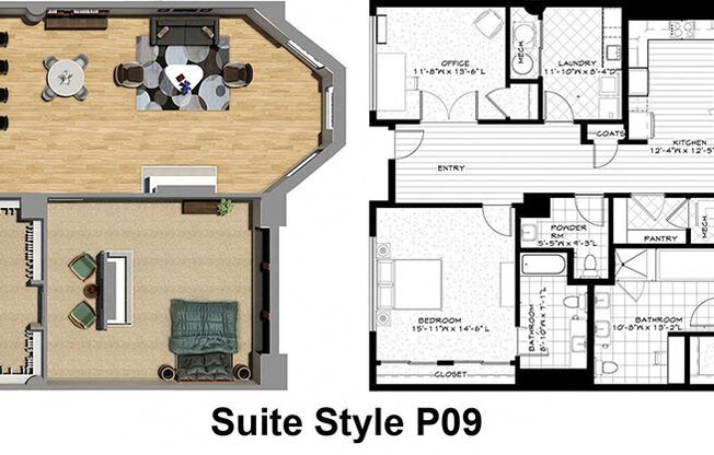 2 beds, 2.5 baths, 3,070 sqft, $4,420