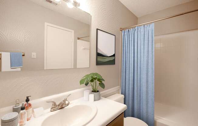 Bathroom at The Villas at Quail Creek Apartment Homes in Austin Texas