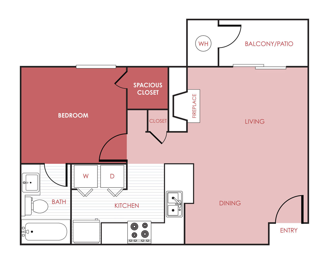 1 bed, 1 bath, 656 sqft, $1,845