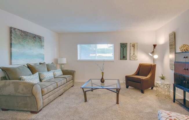 Carpeted Living Rooms at Nob Hill Apartments, Nashville, 37211