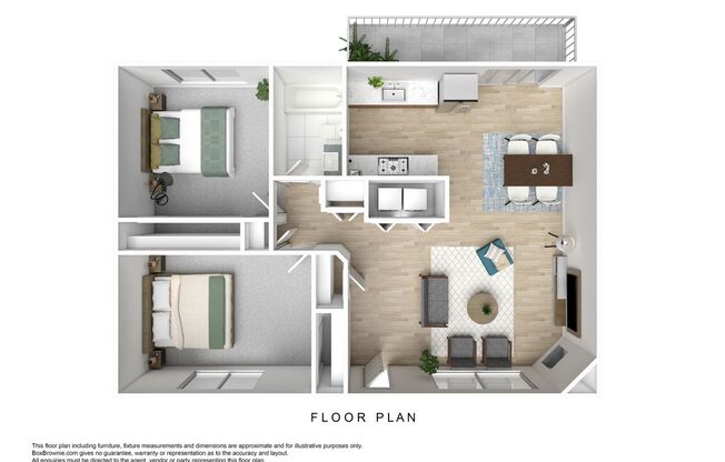 2 beds, 1 bath, 863 sqft, $1,595, Unit B-204