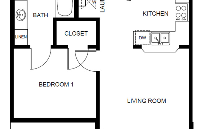 1 bed, 1 bath, 693 sqft, $1,695, Unit 208