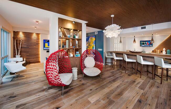 Social lounge at Berkshire Lauderdale by the Sea, Ft. Lauderdale, Florida