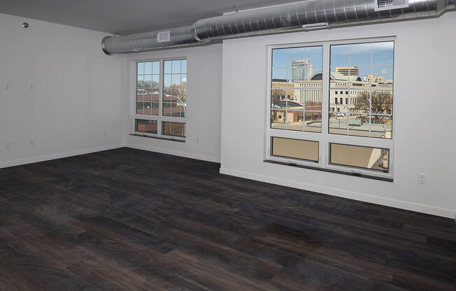 Window view at The Landing at 1001 NP, Fargo, North Dakota 58102