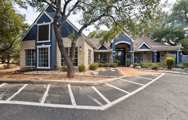 the front of the community clubhouse