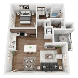 1 bed, 1 bath, 800 sqft, $2,573