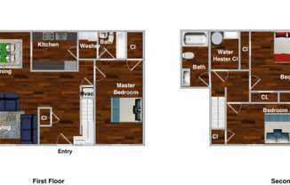 3 beds, 2 baths, 1,275 sqft, $1,425, Unit B