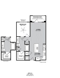 1 bed, 1 bath, 733 sqft, $1,662