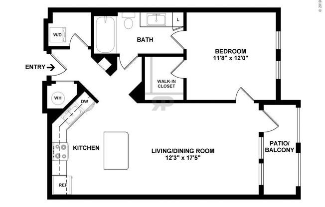 1 bed, 1 bath, 743 sqft, $1,795