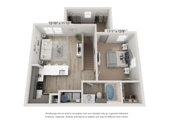 1 bed, 1 bath, 775 sqft, $1,016