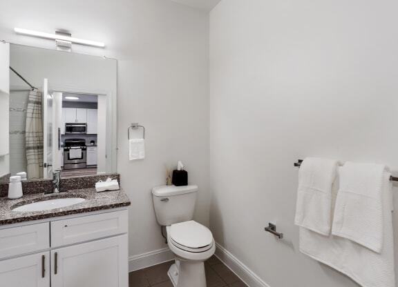 Bathroom With Bathtub at Park Square Apartments, Rahway, 07065