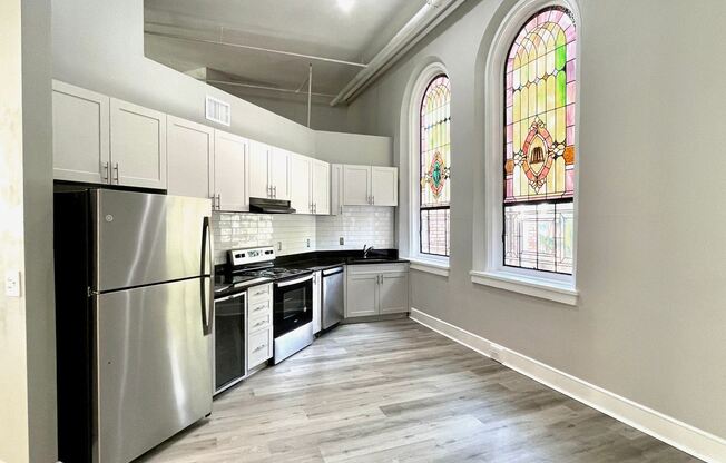 Renovated Open Loft Apartment in Historic Church 50% 1st Months Rent!