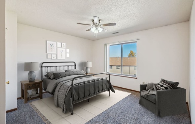 Bedroom With Ceiling Fan