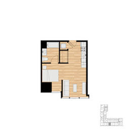 Studio, 1 bath, 432 sqft, $1,470