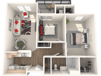 2 beds, 1 bath, 861 sqft, $2,418