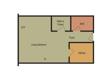 Studio, 1 bath, 510 sqft, $1,055