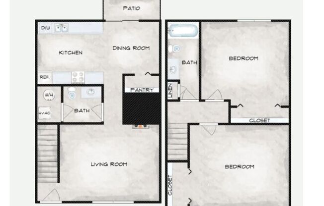 2 beds, 1.5 baths, 1,200 sqft, $1,295, Unit 1420-01