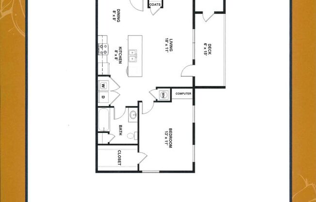 1 bed, 1 bath, 725 sqft, $1,386, Unit 03-208