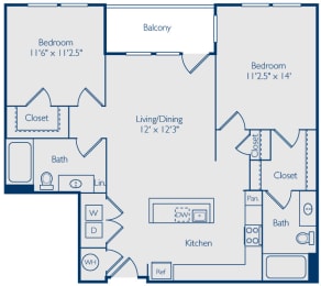 2 beds, 2 baths, 1,000 sqft, $2,838