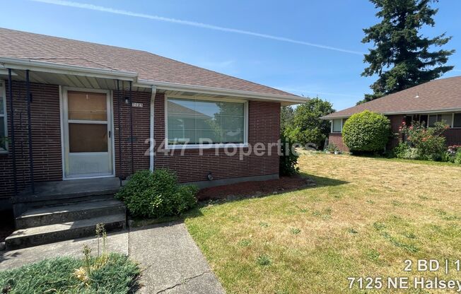 Cozy 2 BD | 1 BA Apartment w/ Full Basement + Laundry Hook-ups