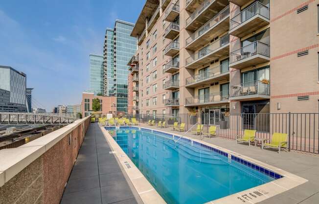 Year-Round Heated Pool at The Manhattan Tower and Lofts, Denver, CO