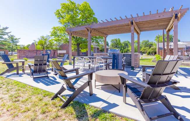 Outdoor Grill With Intimate Seating Area at Governor Square Apartments, Carmel, IN