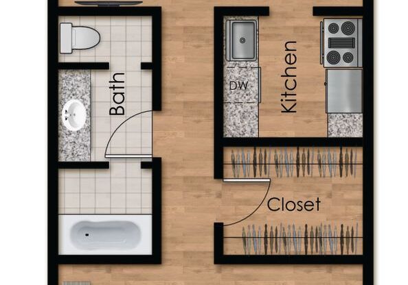 1 bed, 1 bath, 684 sqft, $890, Unit 2325-07