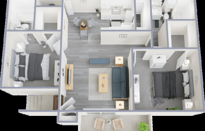 2 beds, 2 baths, 950 sqft, $950