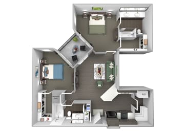 2 beds, 2 baths, 1,104 sqft, $2,055