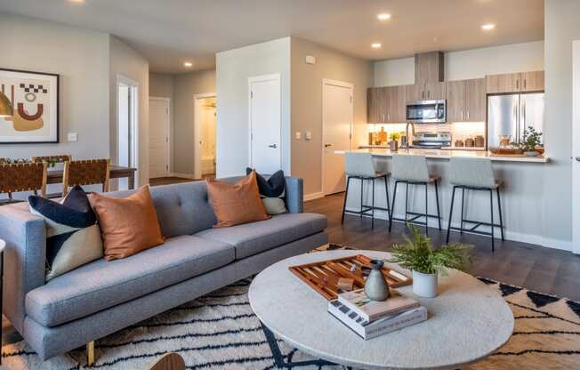 Furnished Living Room at Zera at Reed Crossing