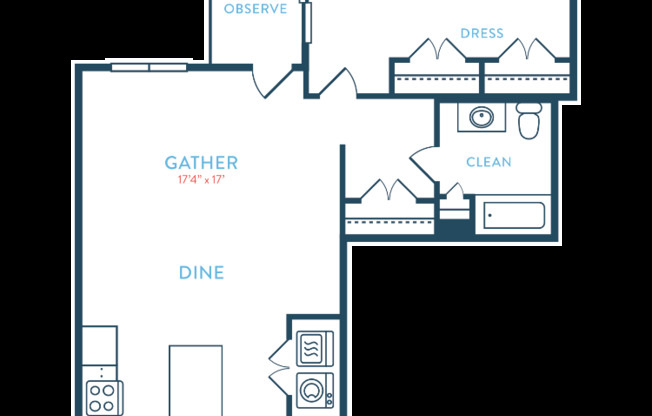 1 bed, 1 bath, 1,004 sqft, $2,744
