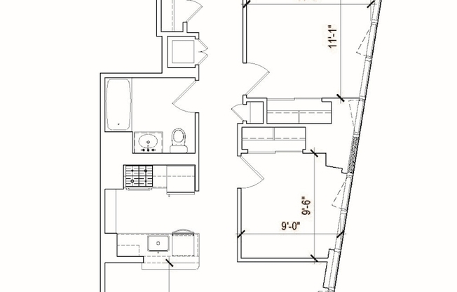 2 beds, 1 bath, $7,641, Unit 1310