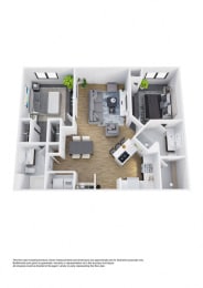 2 beds, 2 baths, 1,055 sqft, $1,570