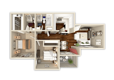 2 beds, 1.5 baths, 847 sqft, $1,460