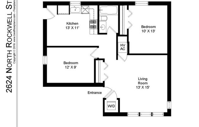 2 beds, 1 bath, 885 sqft, $2,795, Unit 2624-2