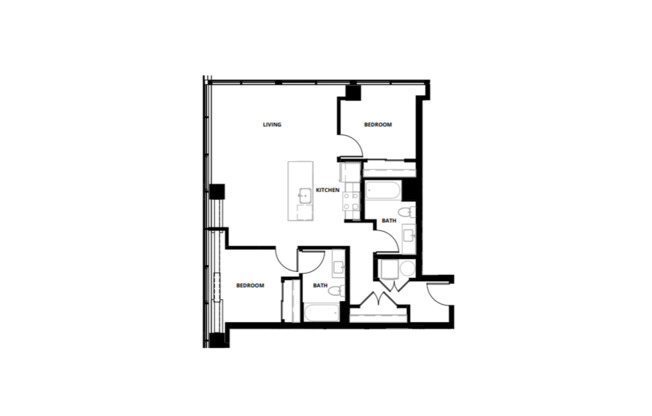 2 beds, 2 baths, 981 sqft, $3,795, Unit 202