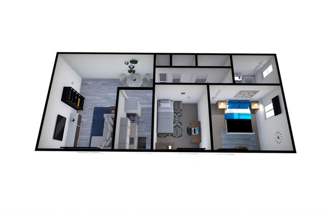 2 beds, 1 bath, 610 sqft, $850, Unit 195-03