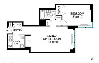 1 bed, 1 bath, $6,000, Unit 6G