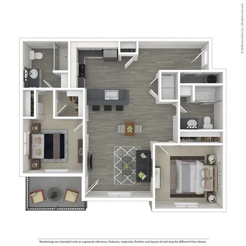 2 beds, 2 baths, 1,025 sqft, $2,180