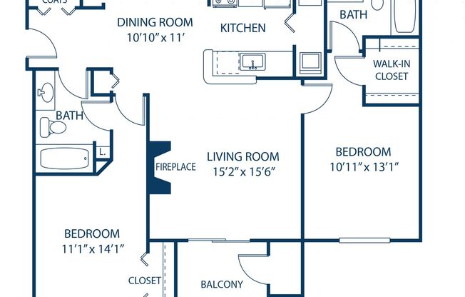 2 beds, 2 baths, 1,130 sqft, $1,574, Unit 4303