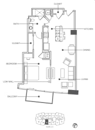 1 bed, 1 bath, 850 sqft, $2,240