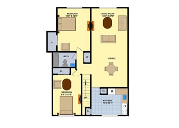 2 beds, 1 bath, 950 sqft, $2,794