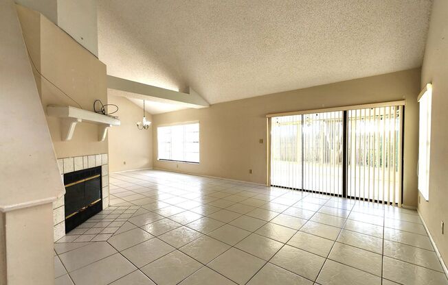 Open Layout; Fenced-in Yard; First Floor Bedroom with Ensuite Bath; Fireplace