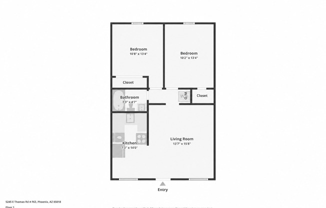 2 beds, 1 bath, 748 sqft, $1,749, Unit E67