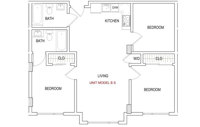 3 beds, 2 baths, 855 sqft, $4,090, Unit 363 6th St, Unit 402